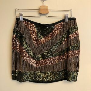 H&M sequin mini skirt